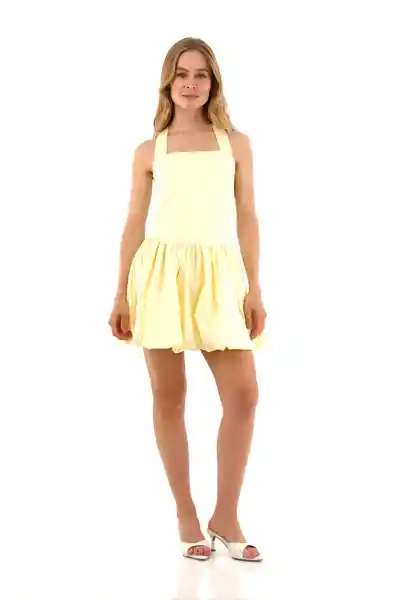 Vestido Corto Miuccia Amarillo Talla XS Mercedes Campuzano