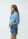 Camisa Mujer Azul Indigo Medio L Naf Naf