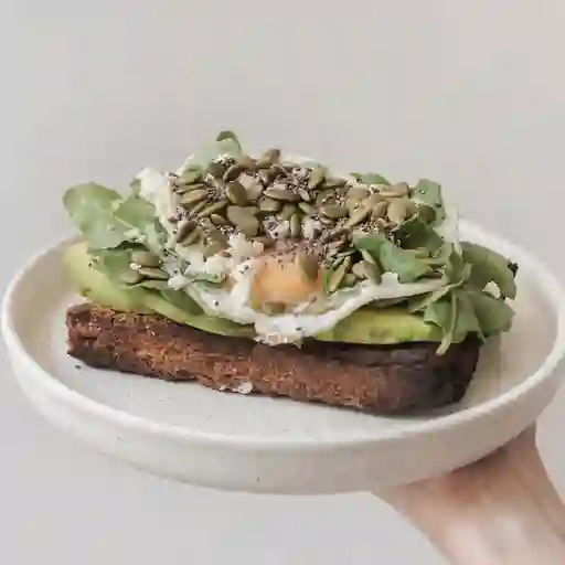 Tostada de aguacate
