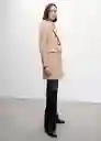 Abrigo Dali Camel Talla 27 Mujer Mango