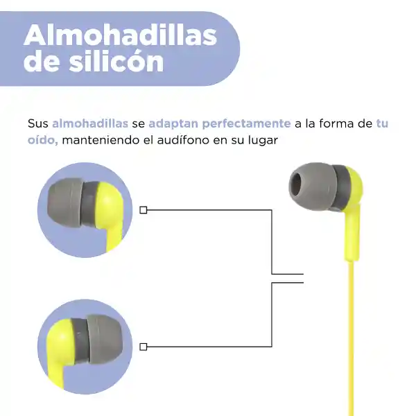 Audífonos Amarillo Modelo 22E14 Miniso