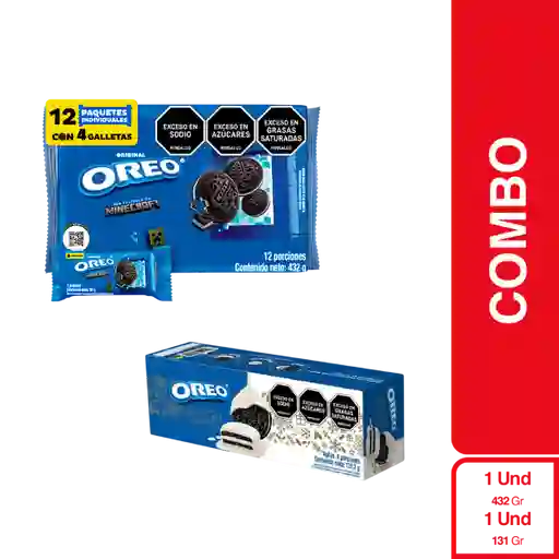Combo Oreo Fudge White 131 g + Oreo Regular