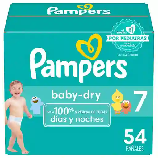 Pañales Pampers Baby Dry Etapa 7 54 U​nd