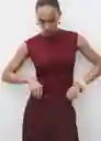 Camiseta Gala Burdeos Talla S Mujer Mango