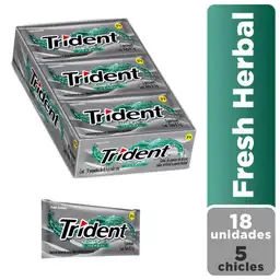 Trident Chicle Menta Herbal Sin Azúcar