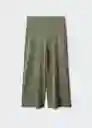 Pantalón Cintia Khaki Talla 18 Mujer Mango