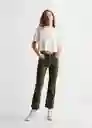 Pantalón Jean Flarecuv Verde Pastel Talla 18 Mango Girl Mango