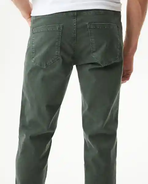 Pantalón Five Pocket Verde Pino Medio Talla 34 Chevignon
