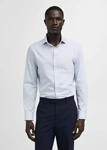 Camisa Selva Azul Talla XXL Hombre Mango