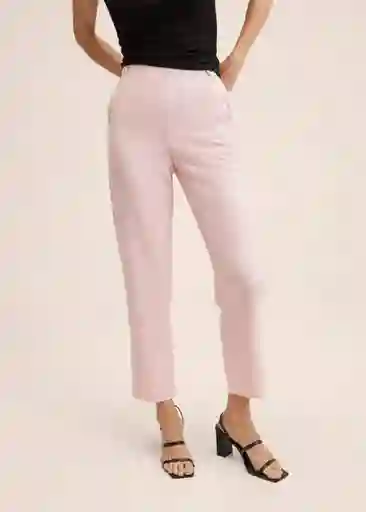 Pantalón Dorito Rosa Pastel Talla XS Mujer Mango