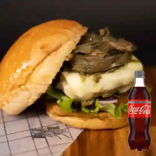 Combo Burger Champiñones +Cocacola Light 400ml