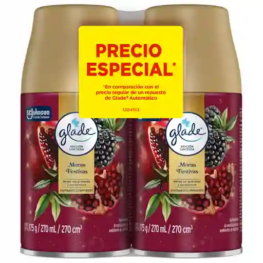 Glade Ambientador Edición Limitada Moras Festivas 2 x 175 g
