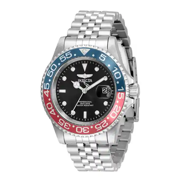 Invicta Reloj Acero Hombre Plata Rojo y Azul 34102