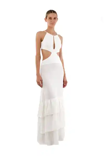 Vestido Largo Rue Marfil Talla XS Mercedes Campuzano