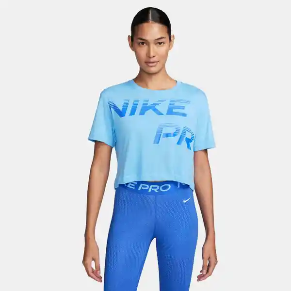 Nike Camiseta W Pro Grx Ss Para Mujer Azul Talla S