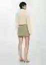 Falda Cargo Khaki Talla S Mujer Mango