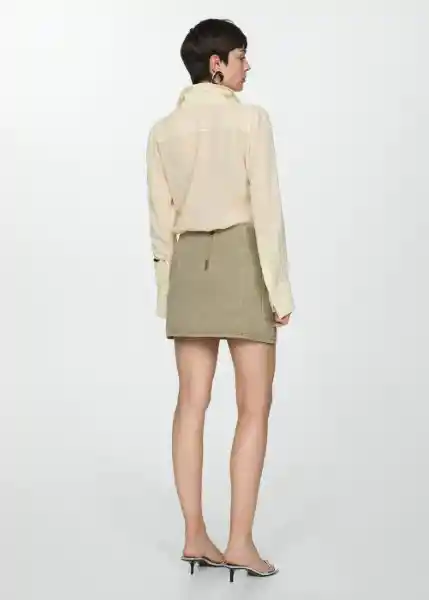 Falda Cargo Khaki Talla S Mujer Mango