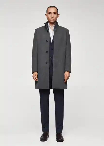 Abrigo Funnel Gris Talla XXL Hombre Mango