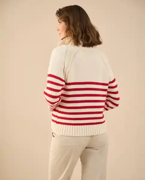 Suéter Tejido Crudo Vainilla Claro Talla M 661G207 Esprit