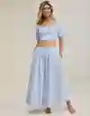 Falda Aerie Azul Talla: SMALL 1926412 American Eagle