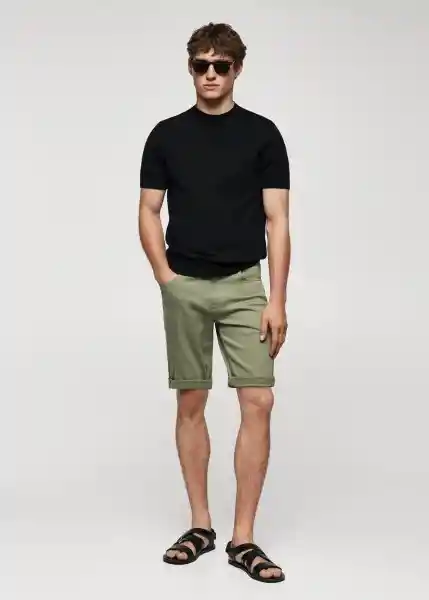 Bermuda Nepto Khaki Talla 36 Hombre Mango