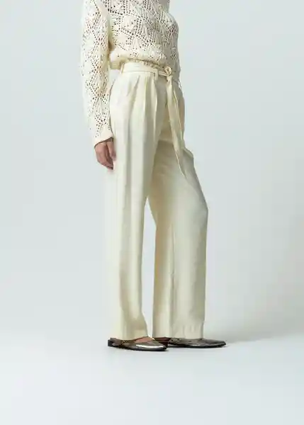 Pantalón Allie Amarillo Resplandor Claro Talla 8 032G326 Naf Naf
