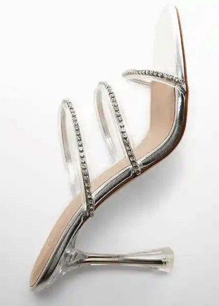 Sandalias Gardenia Plata Talla 35 Mujer Mango