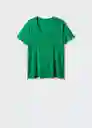 Camiseta Visca Verde Talla XS Mujer Mango