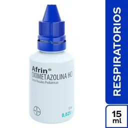 Afrin 0.25 mg Oximetazolina HCI Solución Nasal Gotas Pediátricas Frasco x 15 ml