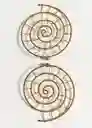 Pendientes Tesla Oro Talla 99 Mujer Mango