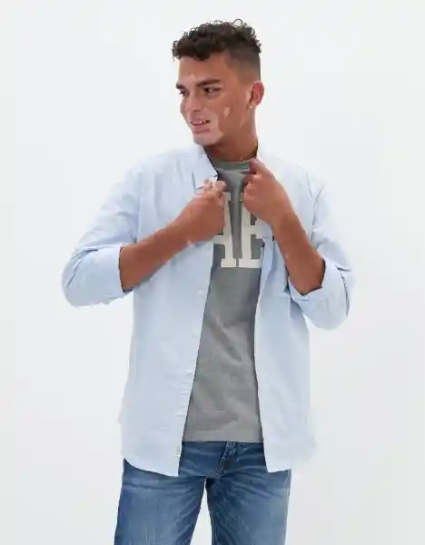 Camisa Azul Talla X-large Hombre American Eagle