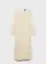 Vestido Claire Crudo Talla M Mujer Mango