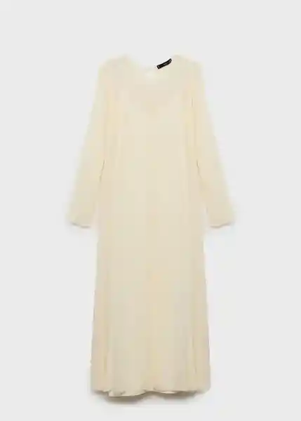 Vestido Claire Crudo Talla M Mujer Mango