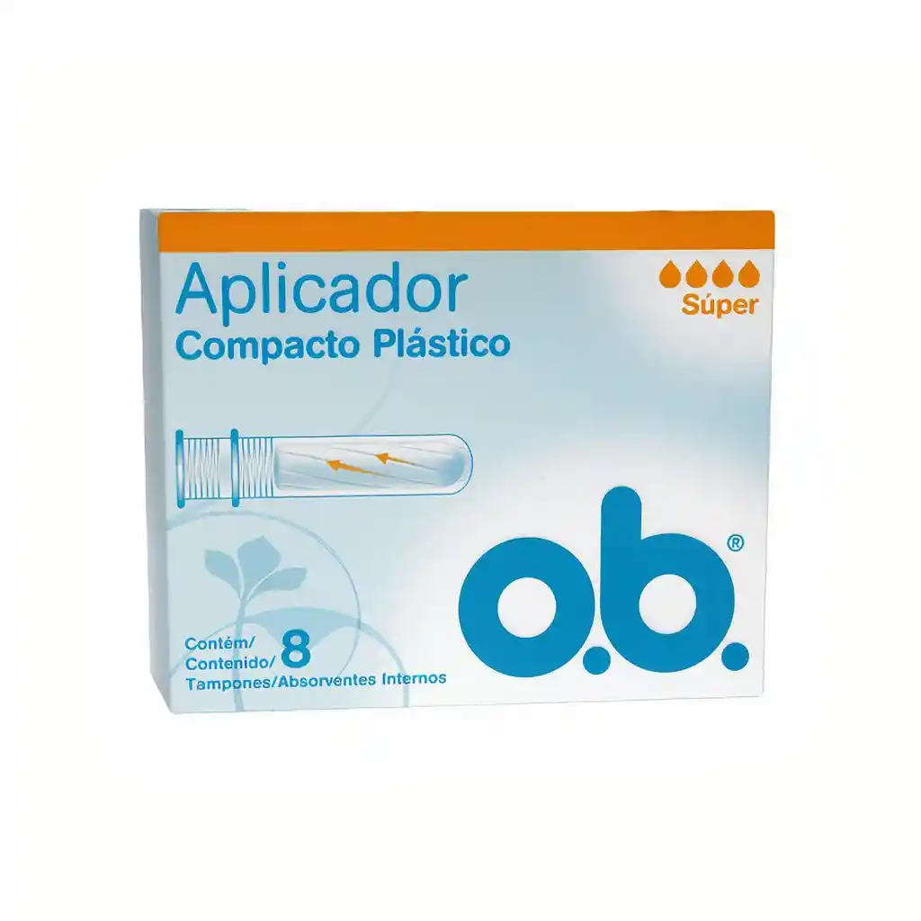 O.B. Tampones Con Aplicador Compacto Plastico Super