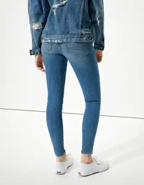 American Eagle Jegging Next Level Azul Brillante Talla 6 Long