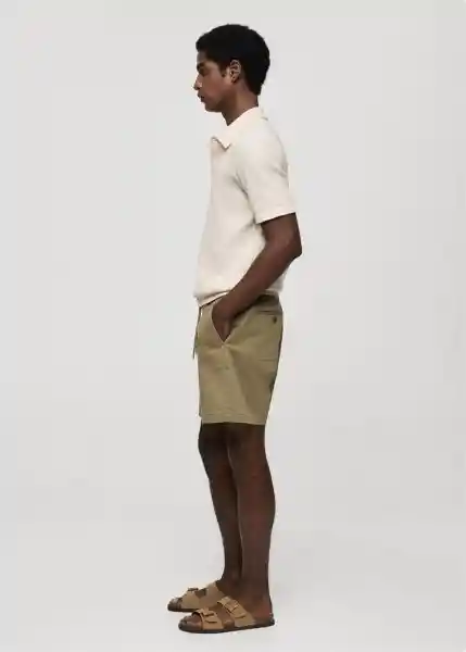 Bermuda Rey Khaki Talla 40 Hombre Mango