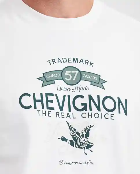 Camiseta Union Made Masculino Crudo Pristino Claro T M Chevignon