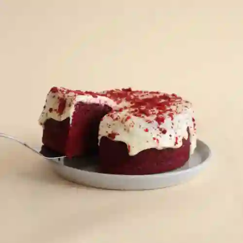 Porción Torta Red Velvet y Cheesecake