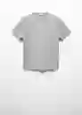 Camiseta Tricot Cassio Gris Talla XXL Hombre Mango