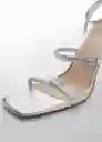 Sandalias Anna Plata Talla 38 Mujer Mango