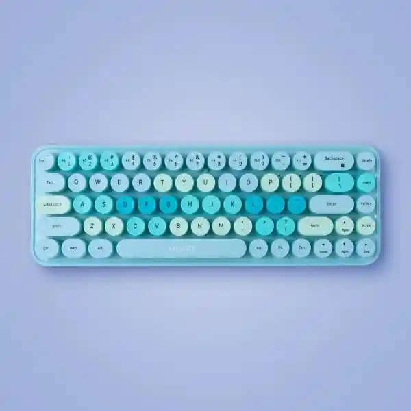 Teclado Inalambrico de Moda Modelo Verde Sk 676Ag Miniso