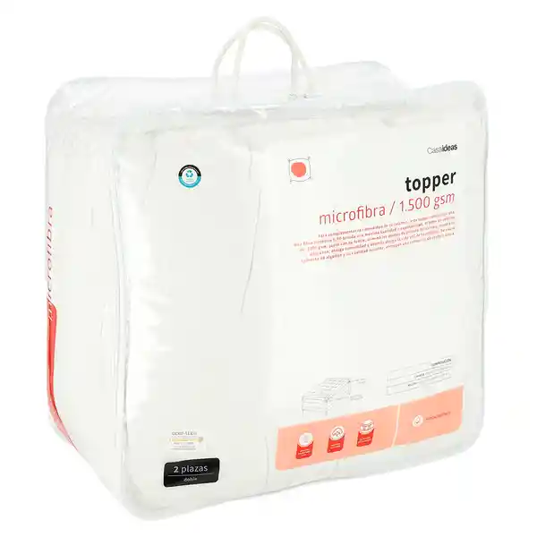 Topper Colchón King XL Blanco Diseño 0001 Casaideas