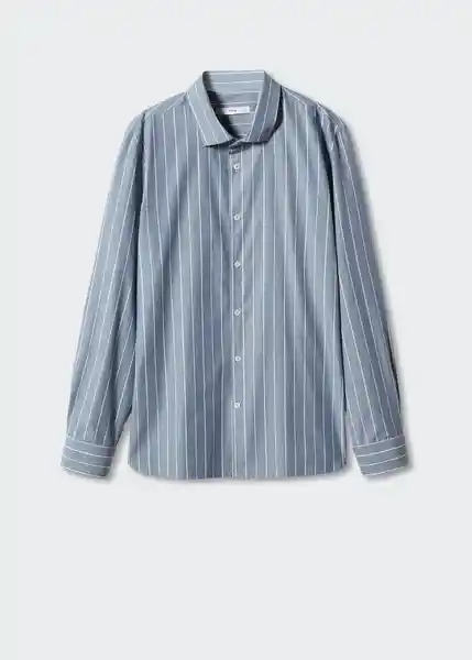 Camisa Sorgues Azul Talla L Hombre Mango