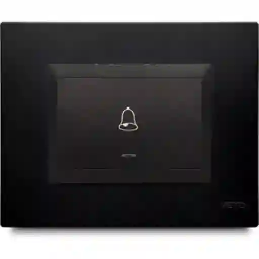 Veto Pulsador Timbre Simple Negro Plura