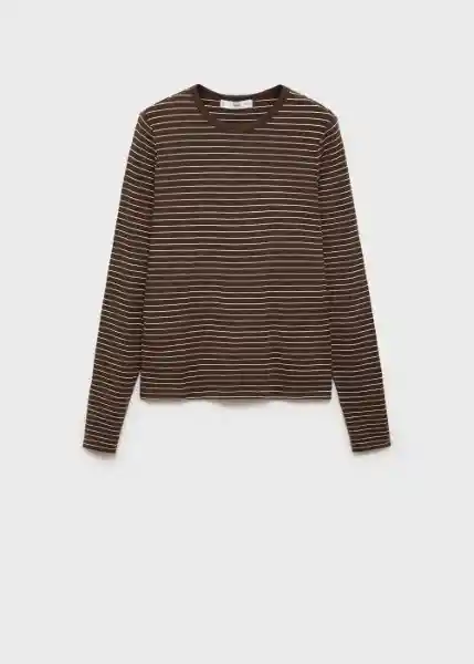 Camiseta Paul Marrón Talla L Mujer Mango