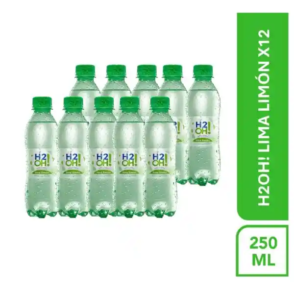H2Oh! Gaseosa Lima Limón 250 mL x 12 Und