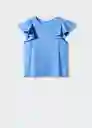 Camiseta Hani Azul Talla L Mujer Mango