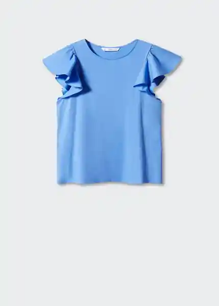 Camiseta Hani Azul Talla L Mujer Mango