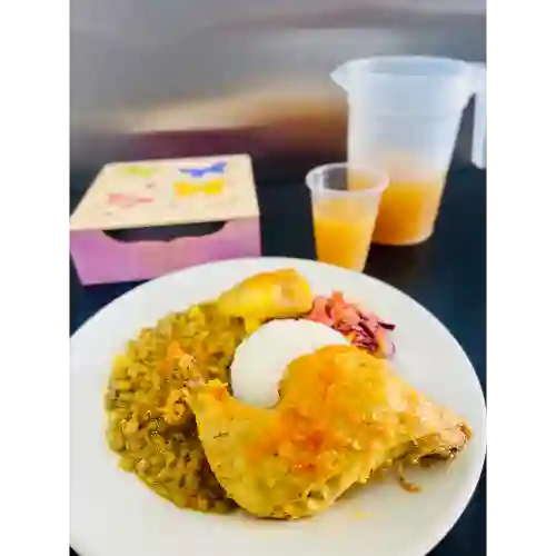 Pollo en Salsa con Lentejas