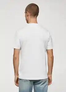 Camiseta Chelsea Blanco Talla XXL Hombre Mango